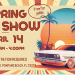 car show in pompano beach florida on april 14